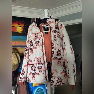 Burton Floral Medium Snow Jacket with Pink and Purple Blouse Design